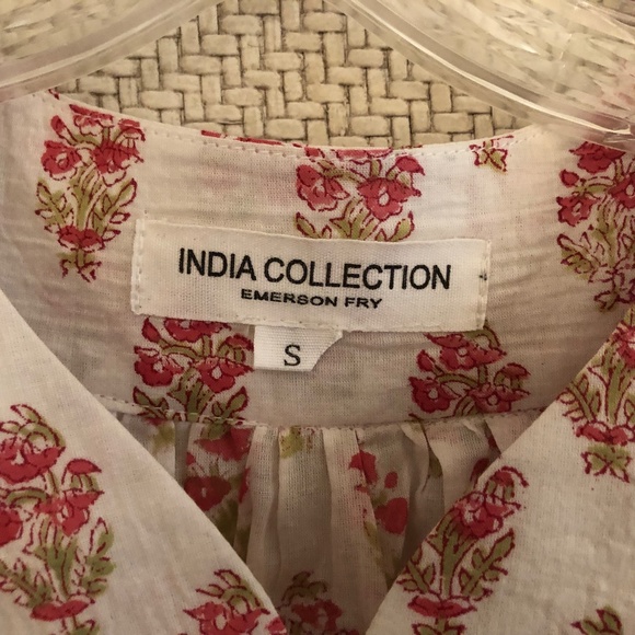 Emerson Fry India Collection Olympia Shirt Small NWOT June Flowers - Picture 7 of 10